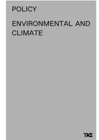 Policy - Environmental & Climate
