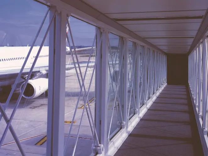 Clever solutions for travelers at airports - passenger boarding bridges