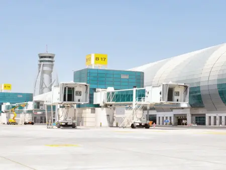Passenger boarding bridges - Dubai Airport, United Arab Emirates